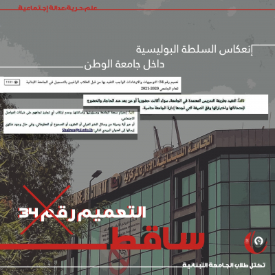 بيان "تكتل الطلاب": لحماية ما تبقّى من حريّتنا كشباب وطلاّب