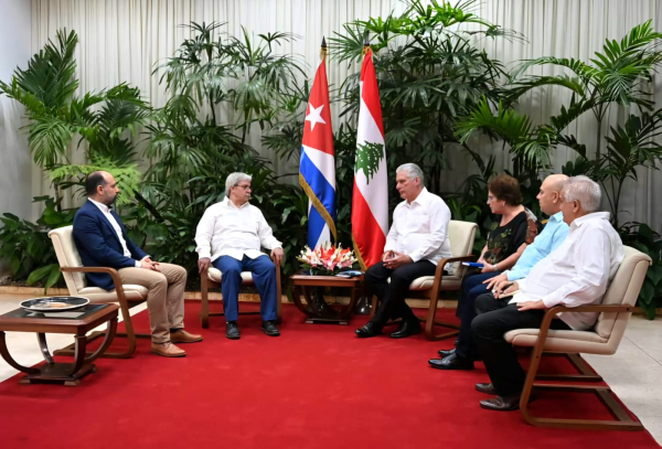 Secretary General Comrade Hanna Gharib Meets Cuban President, Miguel Diaz-Canel