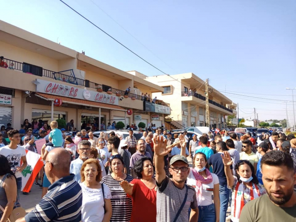 مسيرة شعبية لـ &quot;ثوار حاصبيا- مرجعيون&quot;: تسقط منظومة الفساد (فيديو)