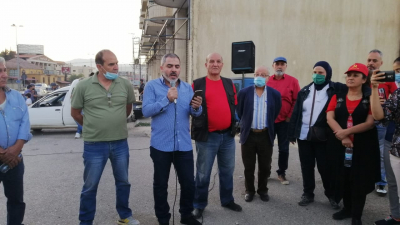 وقفة احتجاجية في تل عمارة رياق تأكيداً على استمرار المواجهة في كل الساحات حتى إسقاط منظومة الفساد